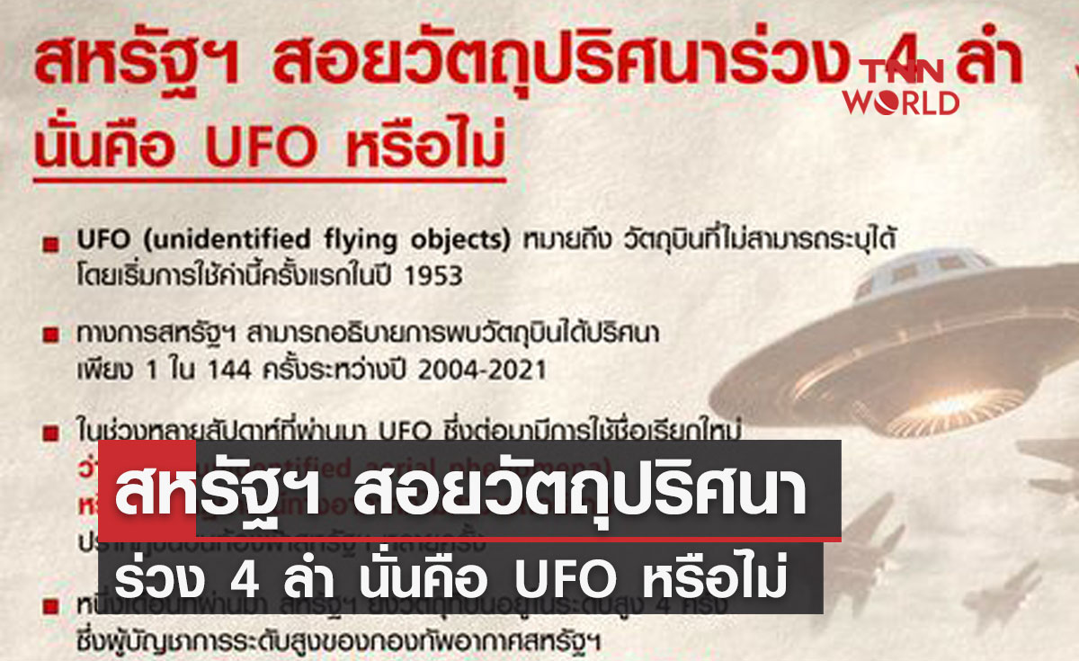 สหรัฐฯ สอยวัตถุปริศนาร่วง 4 ลำ นั่นคือ UFO หรือไม่?  