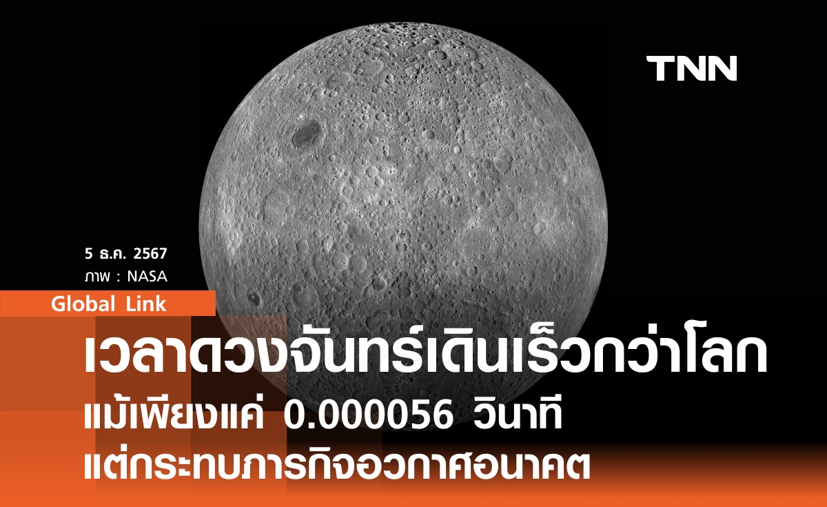 เวลาดวงจันทร์เดินเร็วกว่าโลก แม้เพียงแค่ 0.000056 วินาที แต่กระทบภารกิจอวกาศอนาคต