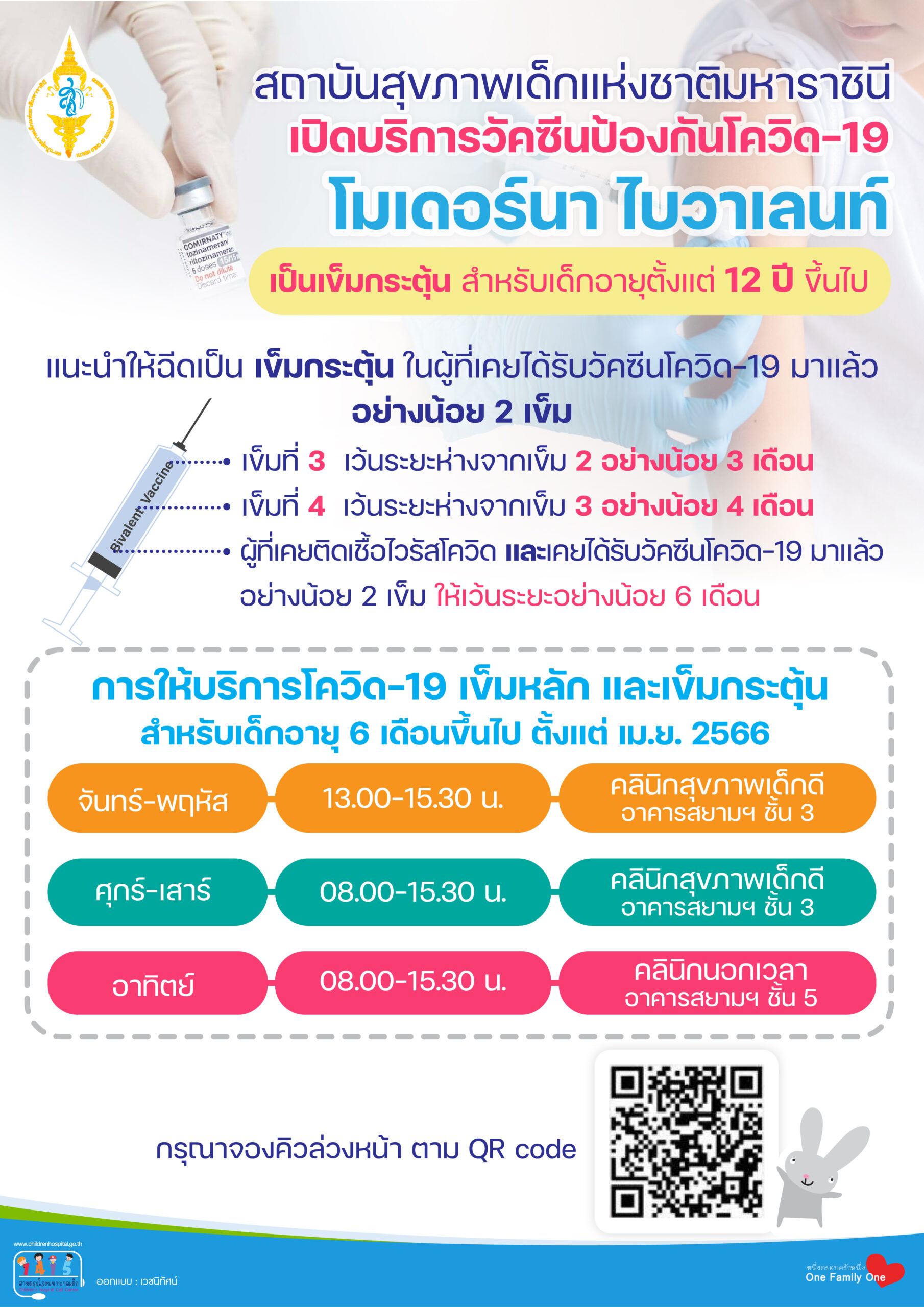 อัปเดตจุดฉีดวัคซีนโควิด “รุ่นใหม่” ( ไบวาเลนท์ ) ล่าสุด ปี 66 เปิดบริการที่ไหนบ้าง