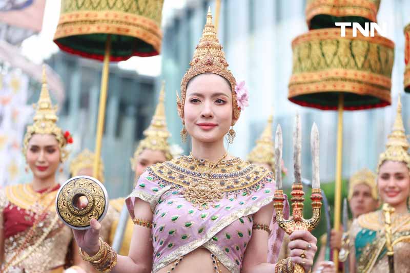 “แอฟ” สง่างามนางมโหธรเทวี นางสงกรานต์ประจำปี 2567  