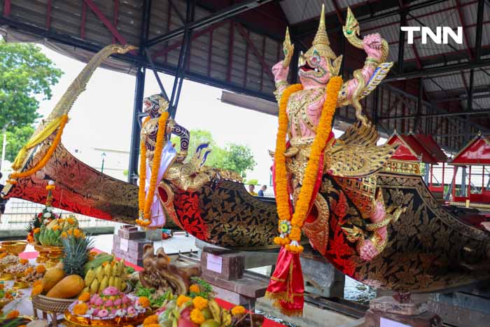 กองทัพเรือจัดพิธีบวงสรวง เรือพระราชพิธี ในพระราชพิธีทรงบำเพ็ญพระราชกุศลถวายผ้าพระกฐินโดยขบวนพยุหยาตราทางชลมารค