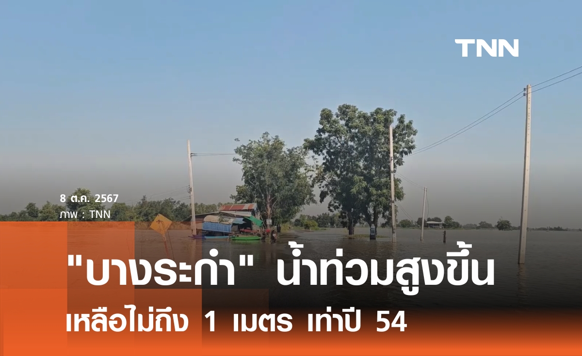 บางระกำ น้ำสูงขึ้น อีกไม่ถึงเมตร เท่าปี 54 