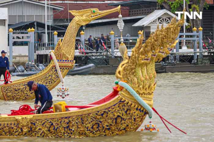 กองทัพเรือเตรียมความพร้อม ผูกทุ่นประกอบกาพย์เห่เรือเฉลิมพระเกียรติในหลวง