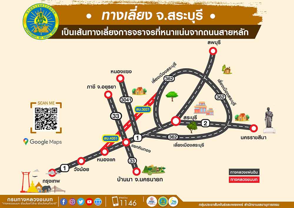 เช็กเลย กรมทางหลวงชนบท แนะ 9 เส้นทางจราจร เลี่ยงรถติดช่วงปีใหม่ 2567 