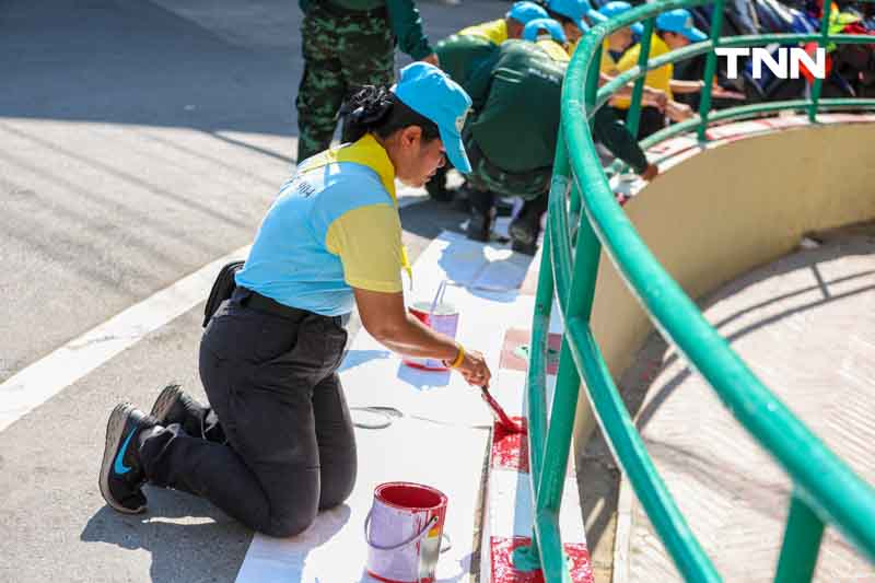 รวมพลังจิตอาสาพระราชทาน ปรับปรุงภูมิทัศน์สะพานดำรงสถิต คลองโอ่งอ่าง 