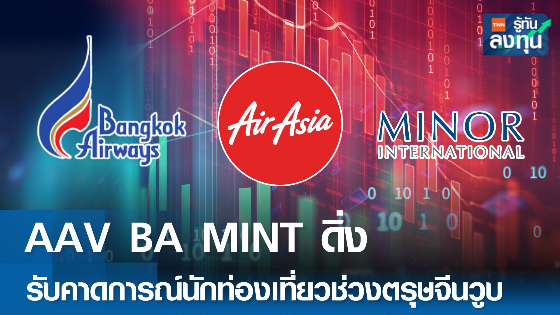 คาดนักท่องเที่ยวจีนชะลอตัวในปี 68 หุ้น  AAV BA  MINT ดิ่งรับ