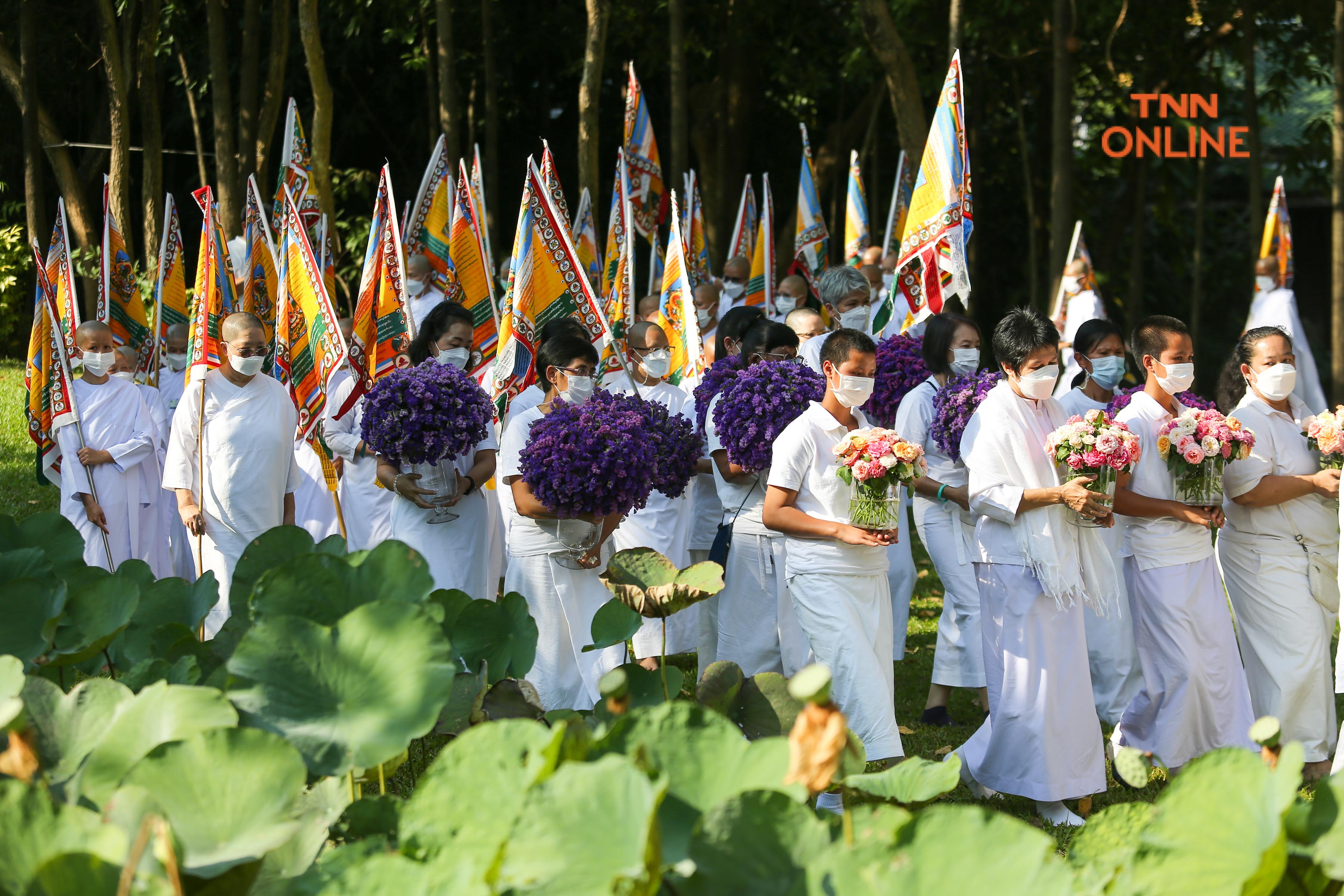 ประมวลภาพ พิธีเคลื่อนขบวนกายสังขาร"แม่ชีศันสนีย์" สู่ธรรมศาลา