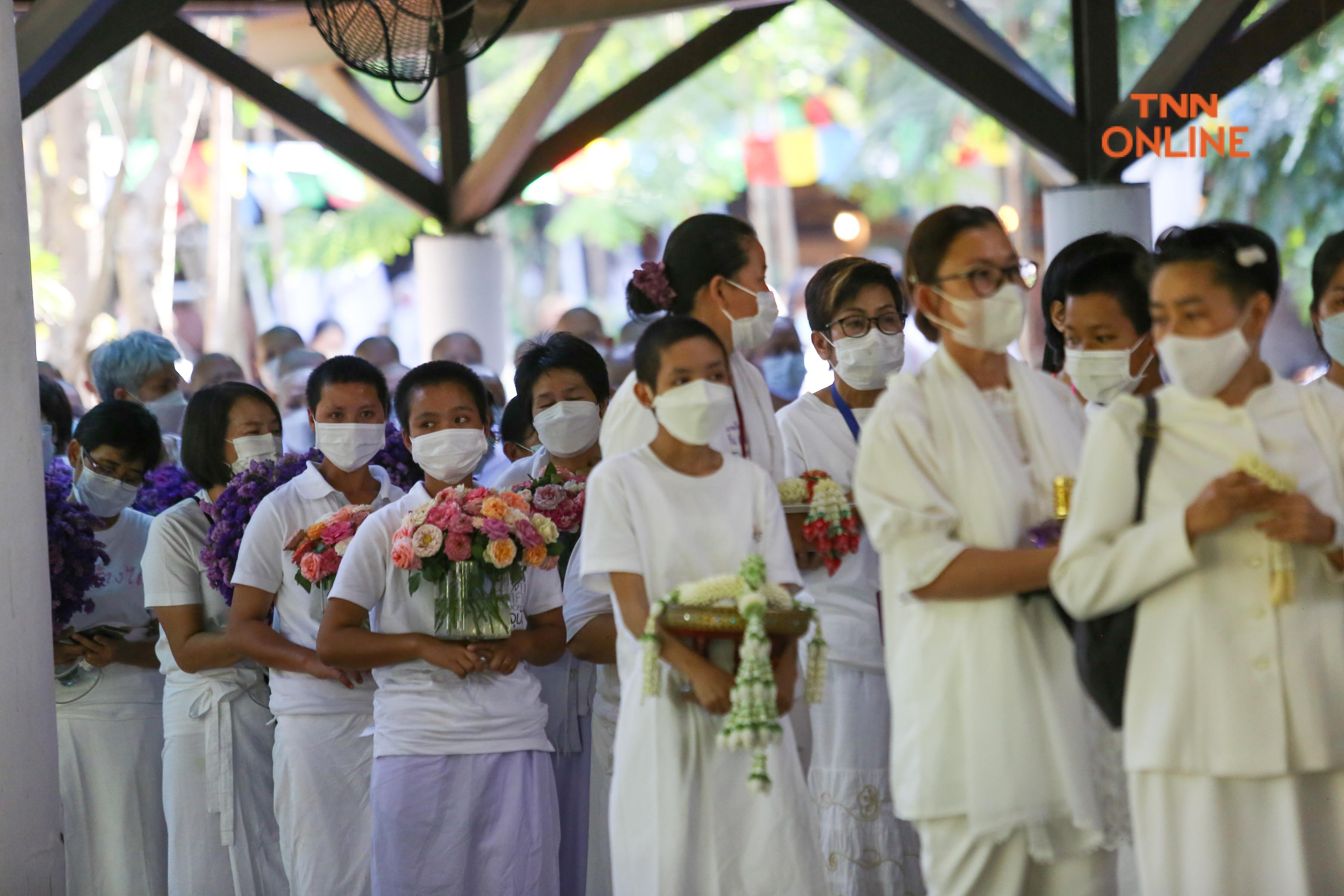 ประมวลภาพ พิธีเคลื่อนขบวนกายสังขาร"แม่ชีศันสนีย์" สู่ธรรมศาลา