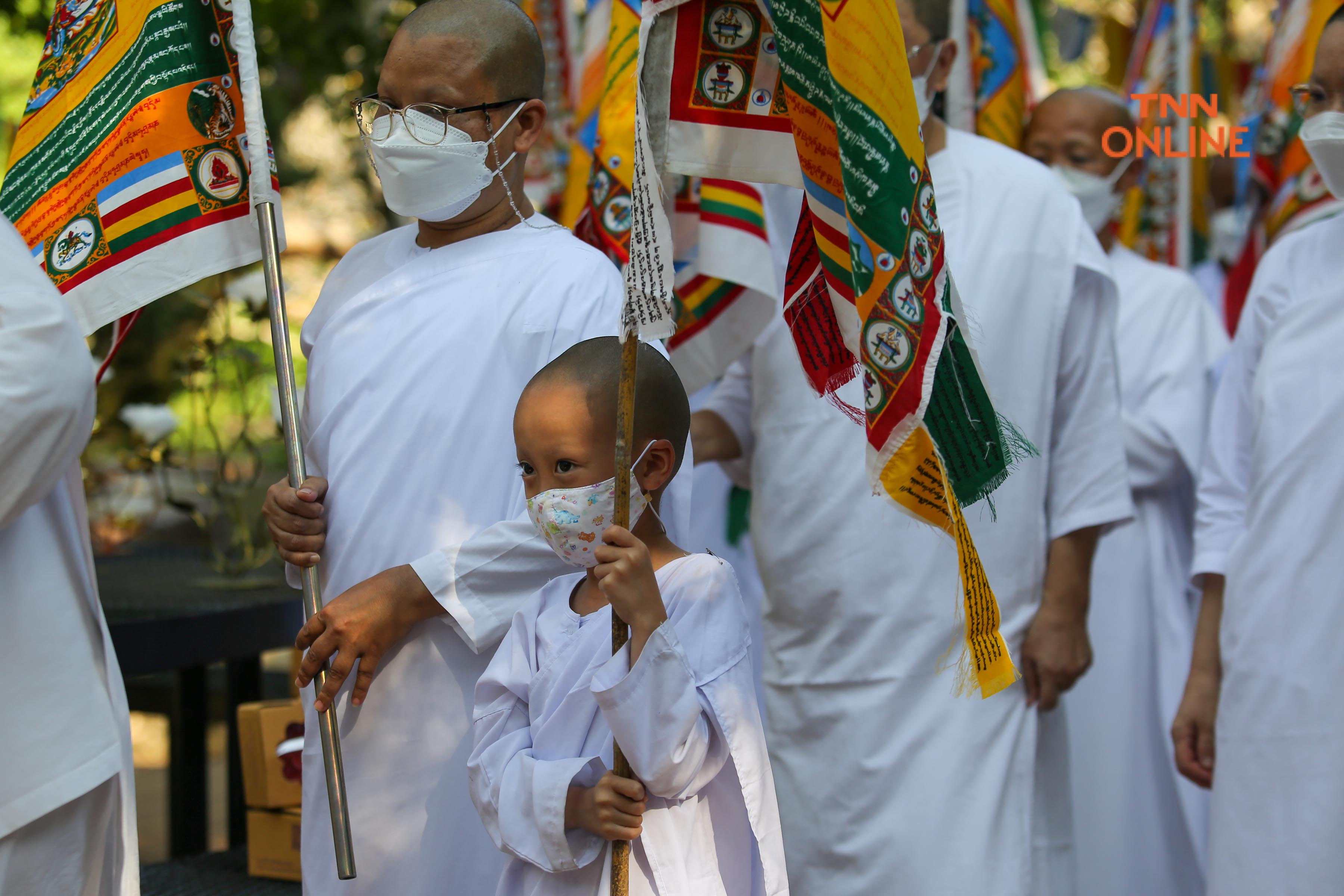 ประมวลภาพ พิธีเคลื่อนขบวนกายสังขาร"แม่ชีศันสนีย์" สู่ธรรมศาลา