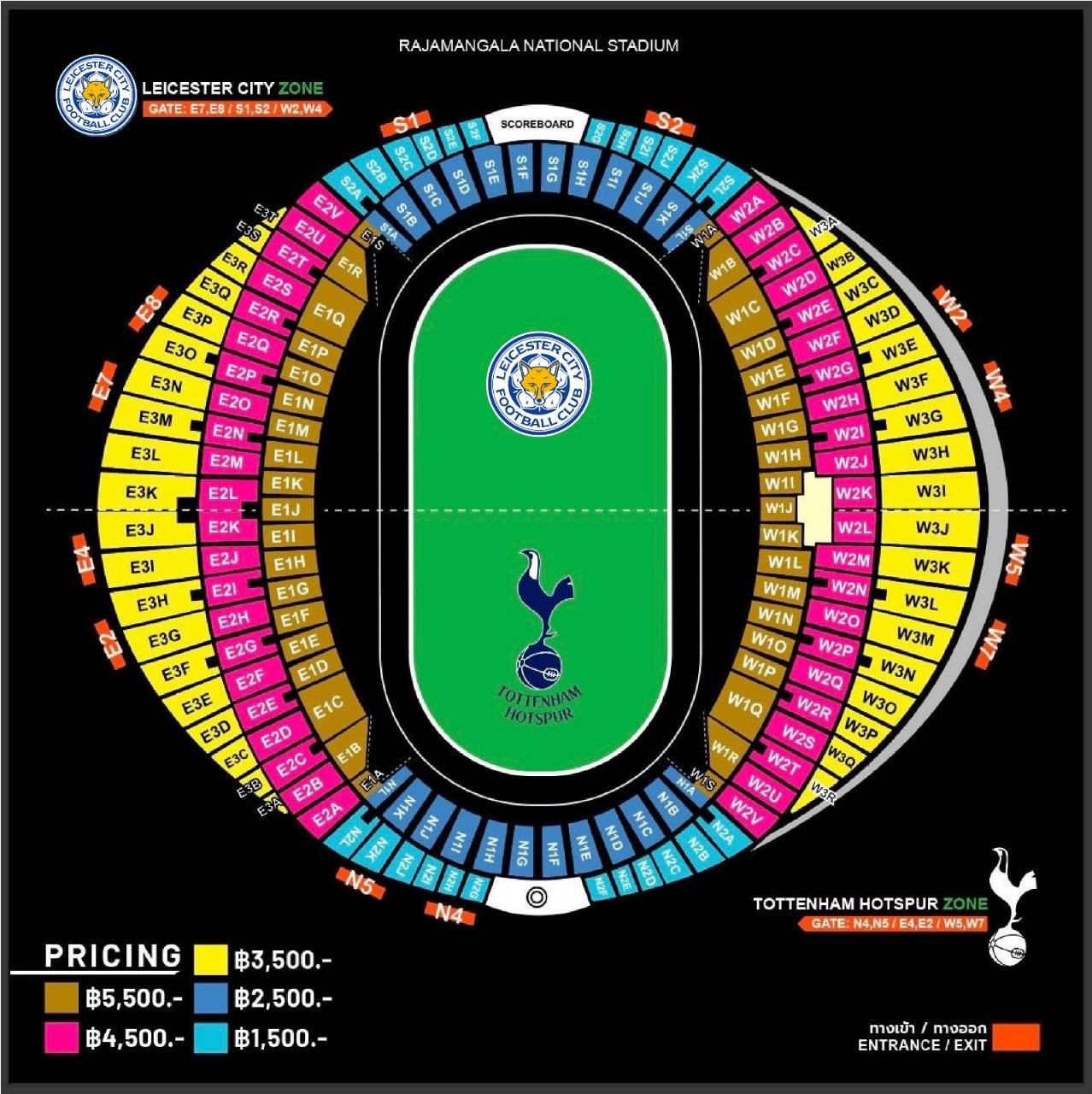 'สเปอร์ส' ดวล 'เลสเตอร์' ที่ประเทศไทย เปิดขายบัตร 25 พ.ค. นี้ ถูกสุด 1,500 บาท