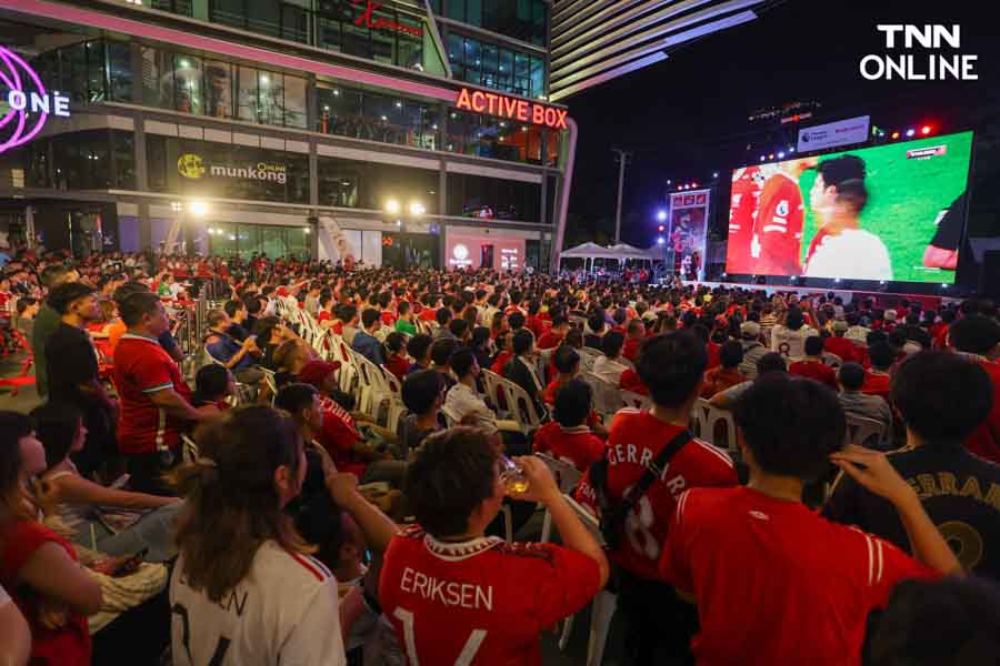 แฟนบอลลุ้นจนจบเกมส์ ปีศาจแดงปีศาจแดง บุกแบ่งแต้ม หงส์แดง