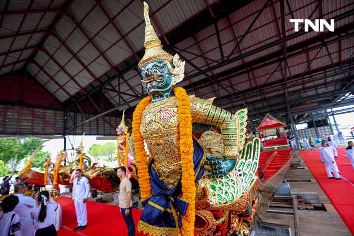 กองทัพเรือจัดพิธีบวงสรวง เรือพระราชพิธี ในพระราชพิธีทรงบำเพ็ญพระราชกุศลถวายผ้าพระกฐินโดยขบวนพยุหยาตราทางชลมารค