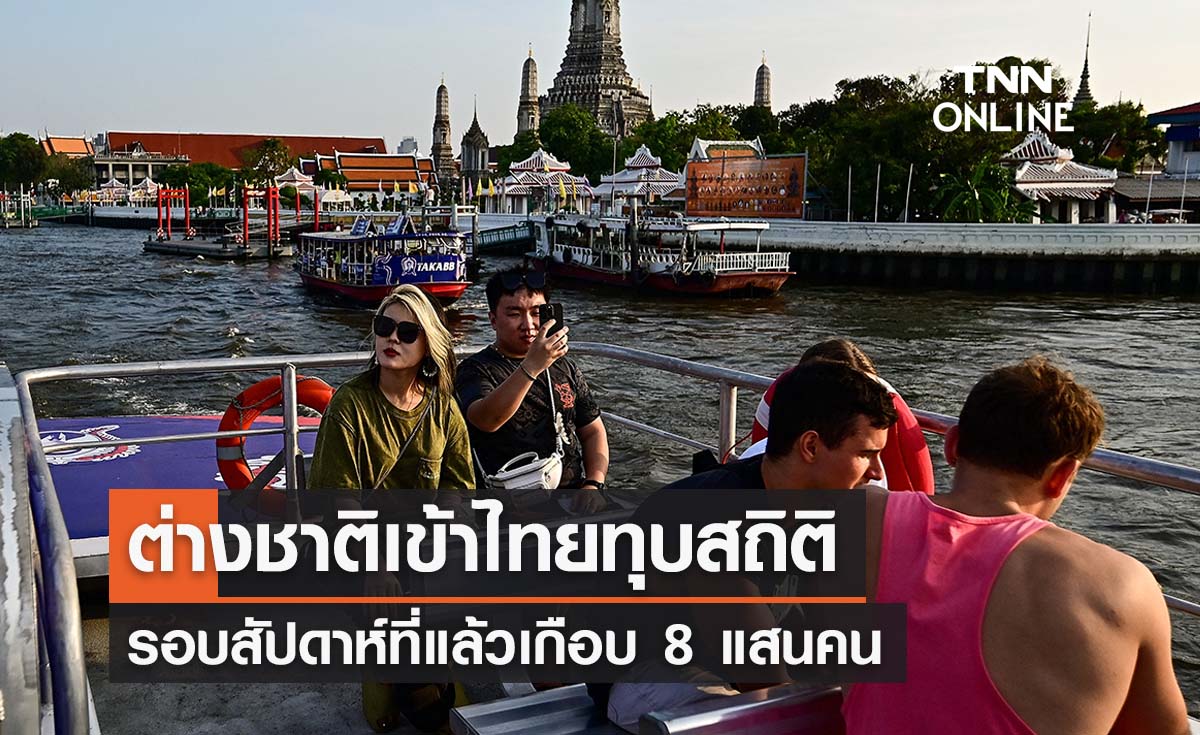 นักท่องเที่ยวต่างชาติเข้าไทยช่วงคริสต์มาส 'ทุบสถิติสูงสุดเกือบ 8 แสนคน' 