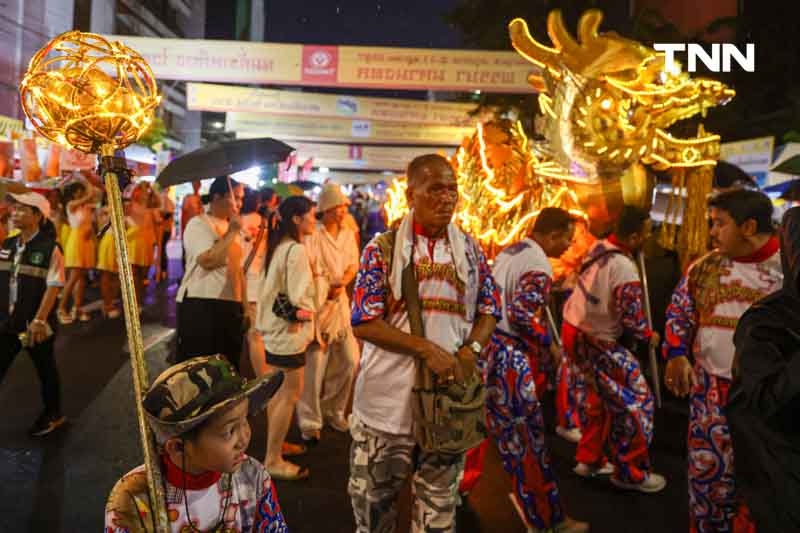 อลังการพิธีเปิดงานเจเยาวราช ผัดหมี่มงคล มังกรทอง ขบวนแห่รถบุปผชาติ 