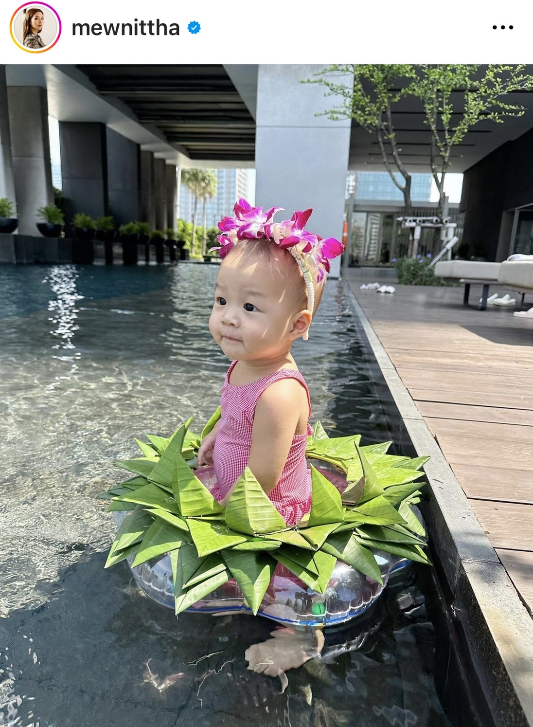 มิว นิษฐา เล่าโมเมนต์น่ารัก จับลูกสาว น้องมาริน แต่งเป็นกระทง