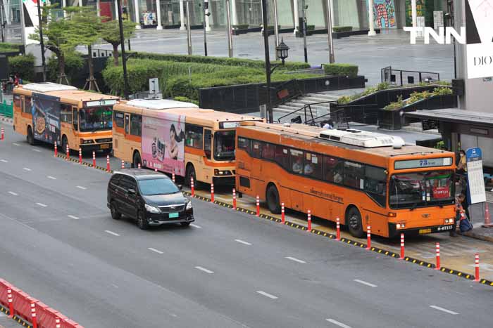 Bus Lane ราชประสงค์ แก้ปัญหารถจอดแช่หน้าป้ายรถเมล์