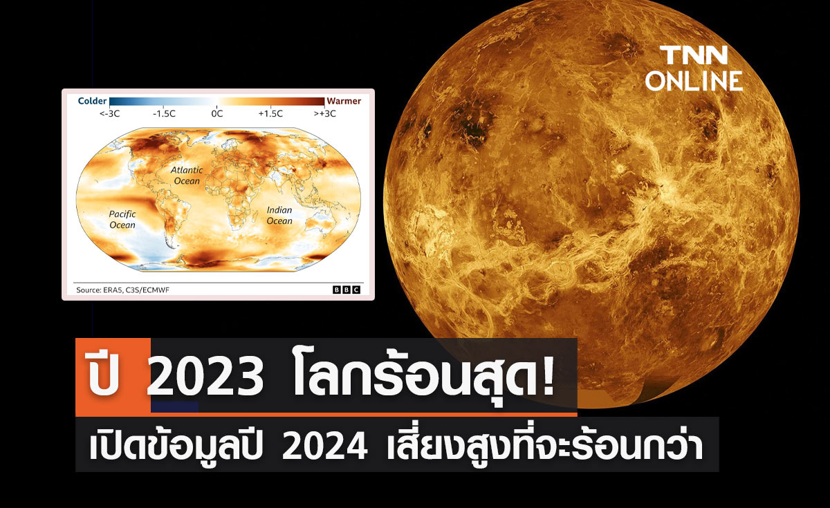 ปี 2023 โลกร้อนสุด! เปิดข้อมูลปี 2024 มีความเสี่ยงสูงที่จะร้อนกว่า