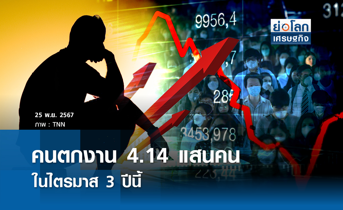 คนตกงาน 4.14 แสนคนในไตรมาส3 ปีนี้ 