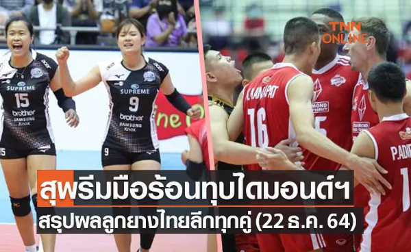 สรุปผลวอลเลย์บอลไทยแลนด์ลีก 2021-22 นัดที่สอง (22 ธ.ค. 64)