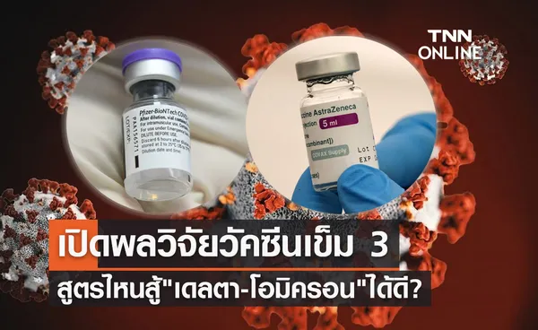 ผลวิจัยวัคซีนเข็ม 3 แอสตร้าฯ-ไฟเซอร์ สูตรไหนสู้ เดลตา-โอมิครอนได้ดี?