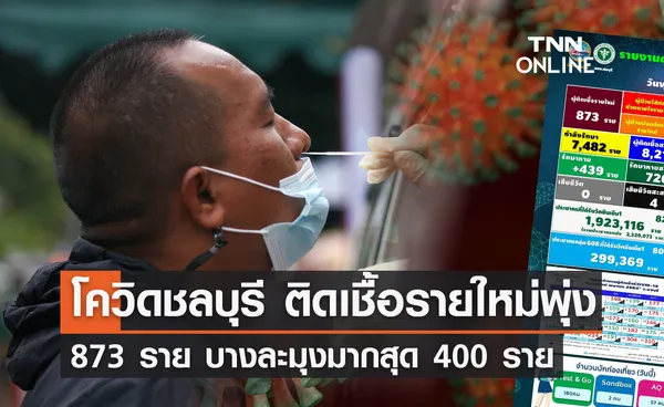 จับตา! โควิดชลบุรี ติดเชื้อรายใหม่พุ่ง 873 ราย บางละมุงมากสุด 400 ราย