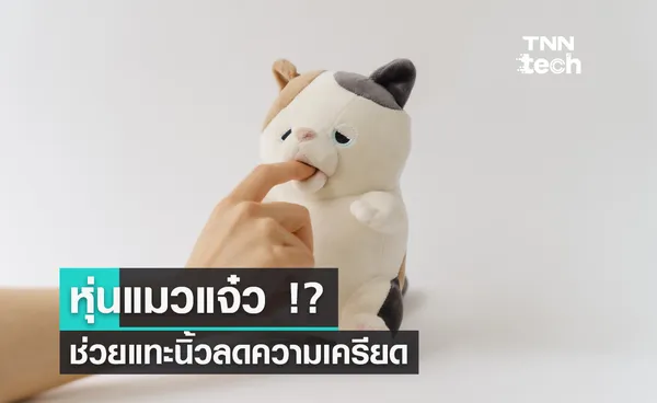 หุ่นแมวแจ๋ว !? ช่วยแทะนิ้วลดความเครียด