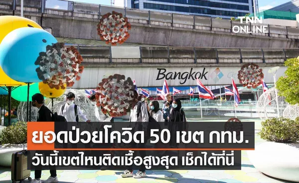 ติดครบทุกเขต! กทม.เปิดยอดป่วยโควิด 50 เขต วันนี้เขตไหนสูงสุดเช็กเลย