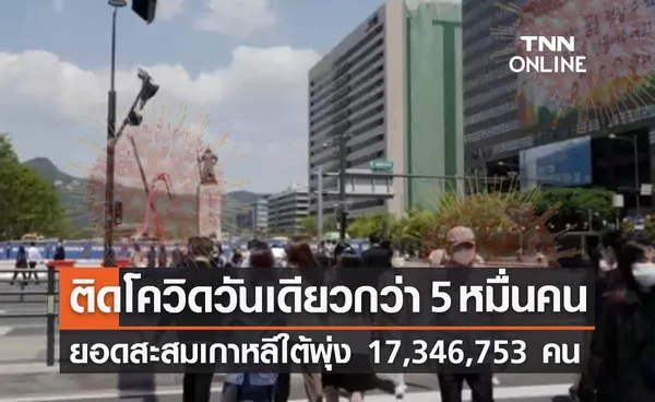 เกาหลีใต้ติดโควิดวันเดียวกว่า 5 หมื่นราย ยอดสะสมพุ่ง 17.3 ล้านราย