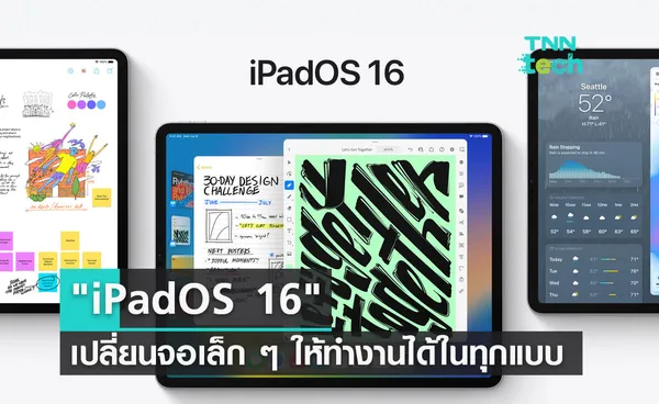 iPadOS 16 เปลี่ยนหน้าจอเล็ก ๆ ให้ทำงานได้ในทุกแบบ