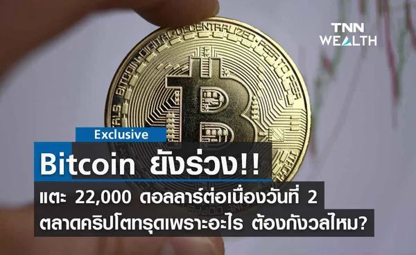 Bitcoin ยังร่วงแตะ 22,000 ดอลลาร์-ตลาด Crypto ทรุดลง50% ต้องกังวลไหม? 