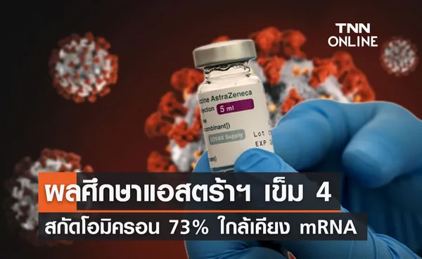 แอสตร้าฯ เผยผลศึกษาฉีดกระตุ้นเข็ม 4 ป้องกัน โอมิครอน สูงถึง 73%