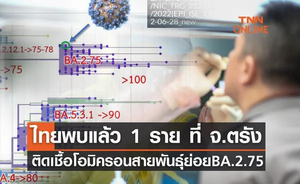 โอมิครอน BA.2.75 ศูนย์จีโนมฯ ยัน! ไทยพบแล้ว 1 ราย ที่ จ.ตรัง 