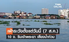 เฝ้าระวังตั้งแต่วันนี้! 10 จังหวัดลุ่มเจ้าพระยา เสี่ยงน้ำท่วม ปภ.เตรียมพร้อม 24 ชม.