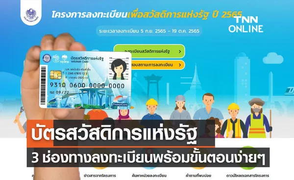 ลงทะเบียนบัตรสวัสดิการแห่งรัฐ บัตรคนจน เปิด 3 ช่องทางพร้อมวิธีง่ายๆ