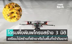 โดรนผึ้งพิมพ์โครงสร้าง 3 มิติ เตรียมใช้บินสร้างที่พักในพื้นที่เข้าถึงยาก