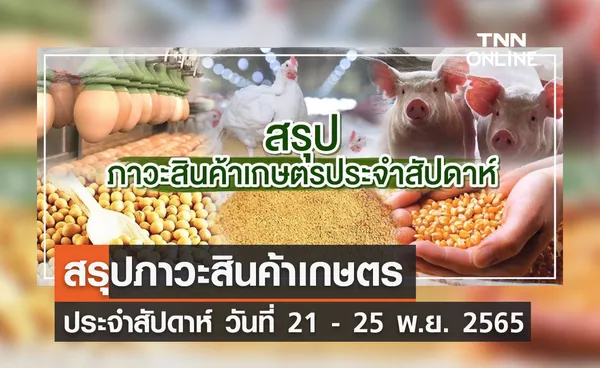 สรุปภาวะสินค้าเกษตรประจำสัปดาห์  วันที่ 21 - 25 พฤศจิกายน 2565