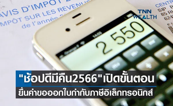 ช้อปดีมีคืน 2566 เปิดขั้นตอนยื่นคำขอออกใบกำกับภาษีอิเล็กทรอนิกส์ 