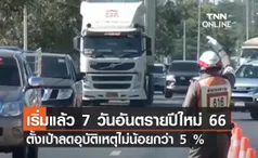 (คลิป) เริ่มแล้ว 7 วันอันตรายปีใหม่ 66 ตั้งเป้าลดอุบัติเหตุไม่น้อยกว่า 5 %