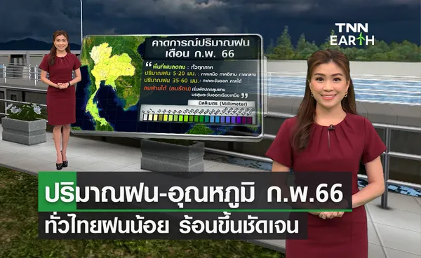 คาดปริมาณฝน-อุณหภูมิ เดือนก.พ.66 ทั่วไทยฝนน้อย ร้อนขึ้นชัดเจน