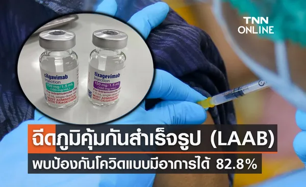 ผลศึกษาฉีด LAAB ในระยะเวลา 6 เดือนป้องกันโควิดแบบมีอาการได้ 82.8%