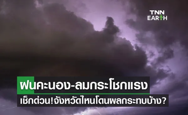 เช็กด่วน! พื้นที่ฝนคะนอง-ลมกระโชกแรง จังหวัดไหนโดนผลกระทบบ้าง? 