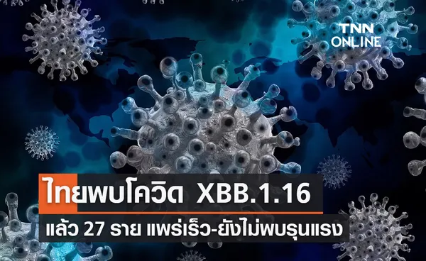 โควิด XBB.1.16 ไทยพบแล้ว 27 ราย แพร่เร็ว-ยังไม่พบความรุนแรง