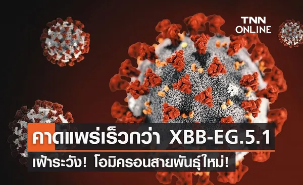 เฝ้าระวัง! โอมิครอนสายพันธุ์ใหม่ คาดแพร่ระบาดได้เหนือกว่า XBB - EG.5.1