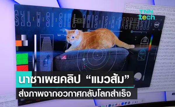 NASA ส่งวิดีโอแมวส้มจากยานอวกาศกลับสู่โลกได้สำเร็จ