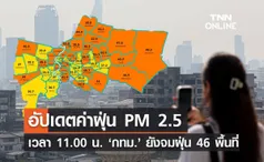 ฝุ่น PM 2.5 ยังคลุ้งเมืองกรุง ล่าสุด (11.00 น.) ยังเกินมาตรฐาน 46 พื้นที่ 