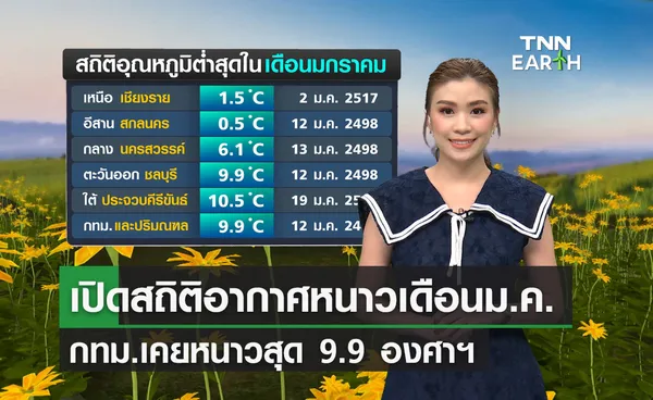 เปิดสถิติอากาศหนาวเดือนมกราคมทั่วไทย