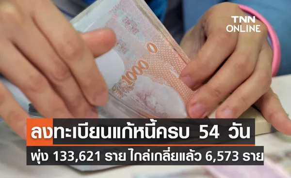 แก้หนี้นอกระบบ ลงทะเบียนพุ่ง 133,621 ราย ไกล่เกลี่ยสำเร็จแล้ว 6,573 ราย 