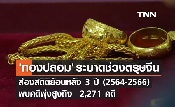 'ทองปลอม' ระบาดช่วงตรุษจีน   ส่องสถิติย้อนหลัง 3 ปี พบคดีสูงถึง  2,271 คดี