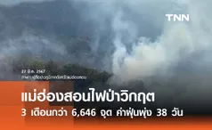 แม่ฮ่องสอนไฟป่าวิกฤต 3 เดือนพบกว่า 6,646 จุด ฝุ่นพิษเกินมาตรฐานต่อเนื่อง 38 วัน 