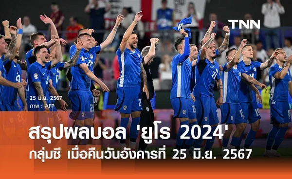 สรุปผลบอล 'ยูโร 2024' กลุ่มซี เมื่อคืนวันอังคารที่ 25 มิ.ย. 2567